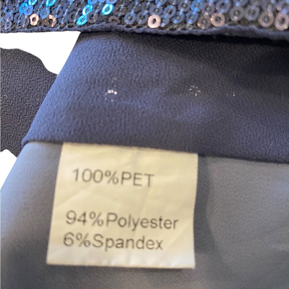 Grace Karin Gray Blue Sequin Racer Back Camisole Tank Top Layer Holiday Festive - Picture 5 of 6